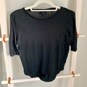 Who What Wear Basic Black Tee